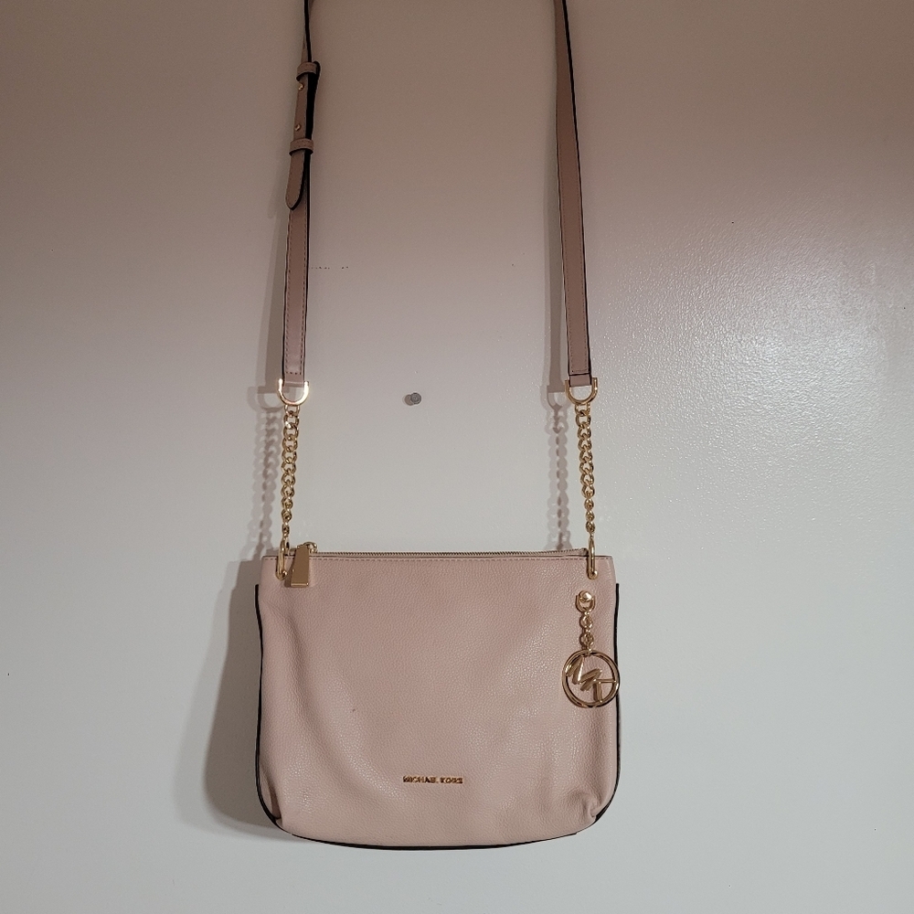Michael Kors Lillie Pink Pebble Leather Crossbody Women's Handbag